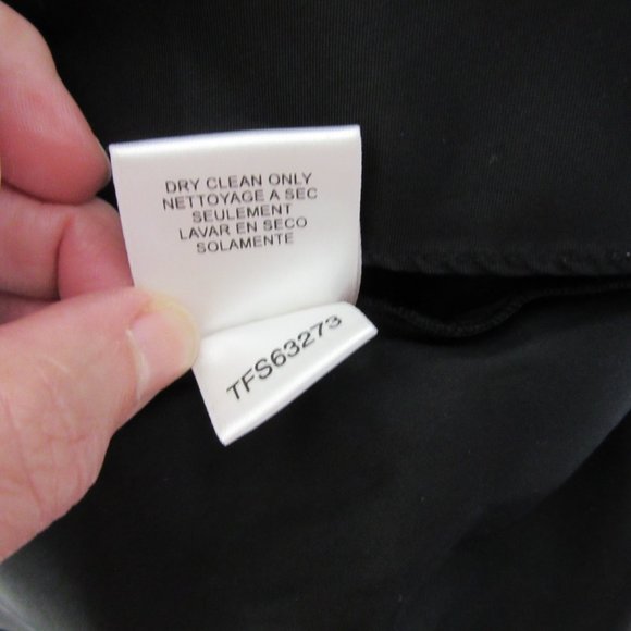 BCBG MaxAzria Black Silk Strapless Tiered Ruffle Formal Semi Midi Dress Size 4 - Picture 9 of 11